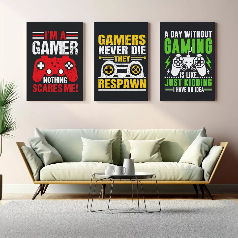 Gamers Never Die Wall Canvas