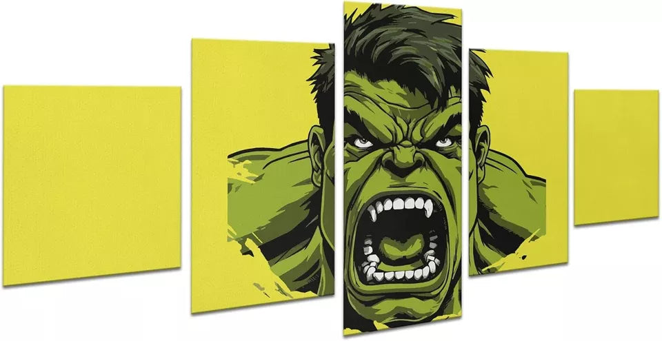Hulk Wall Canvas Set of 5 - 40x20