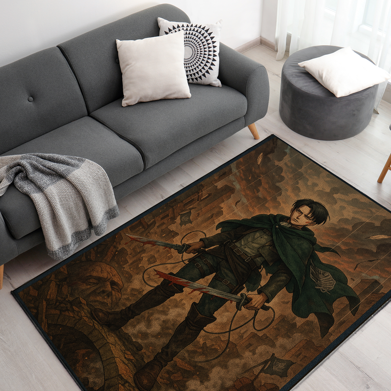 Attack On Titan Inspired Decor Rug- 62x40 inches