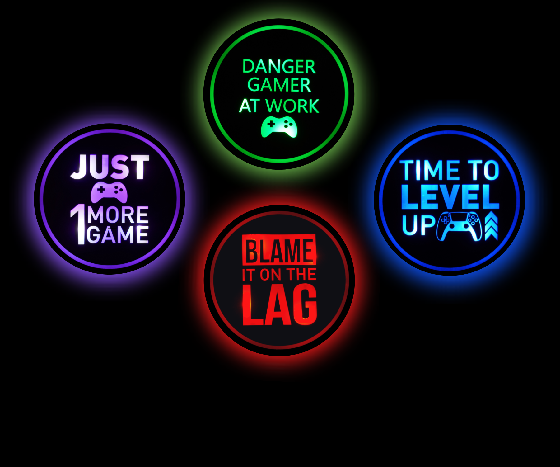 Gaming Coasters by Dreamcontroller USB Rechargeable LED Coaster