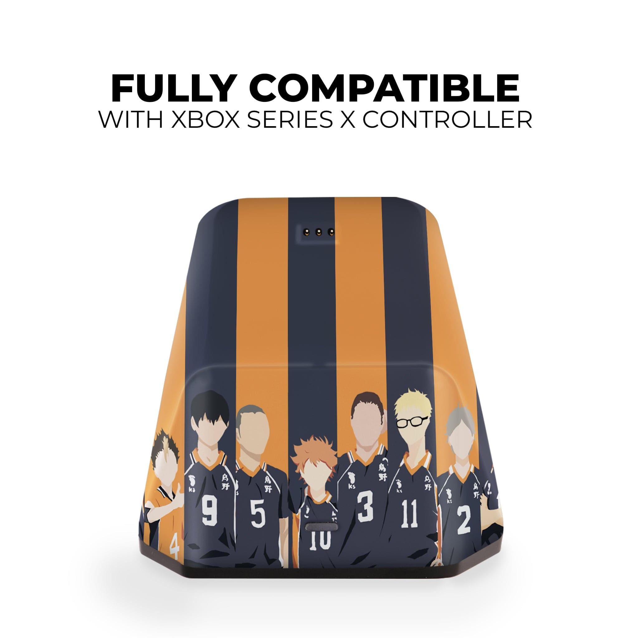 Haikyuu inspired Xbox Series X Modded Controller with Charging Station & Headphone