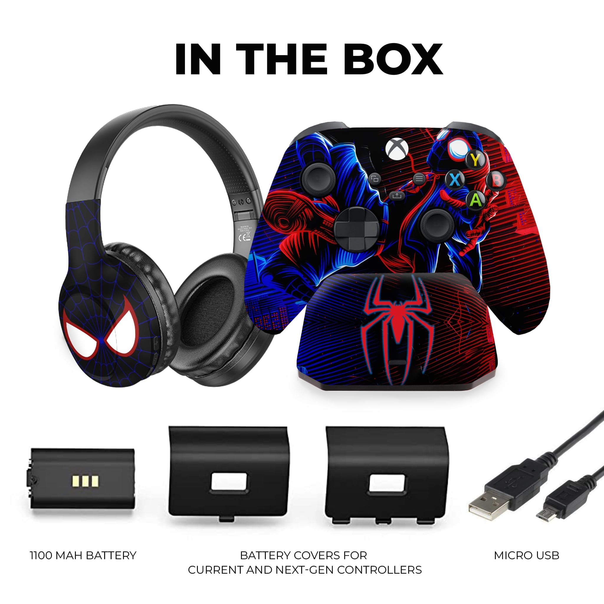 Spiderman Xbox Series X with Charging Station & Headphone