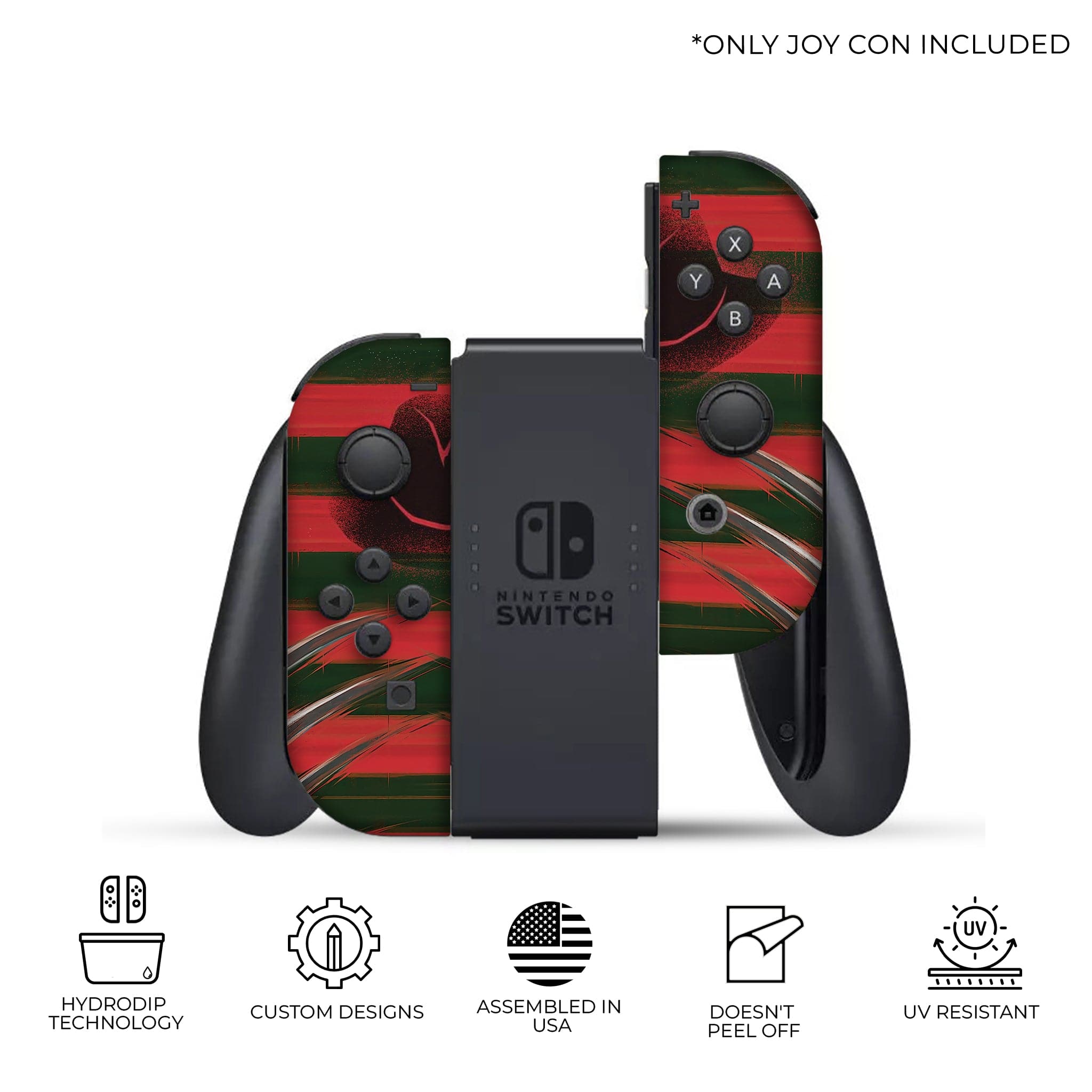 A Nightmare on Elm Street Inspired Nintendo Switch Joy-Con Left and Right Switch Controllers