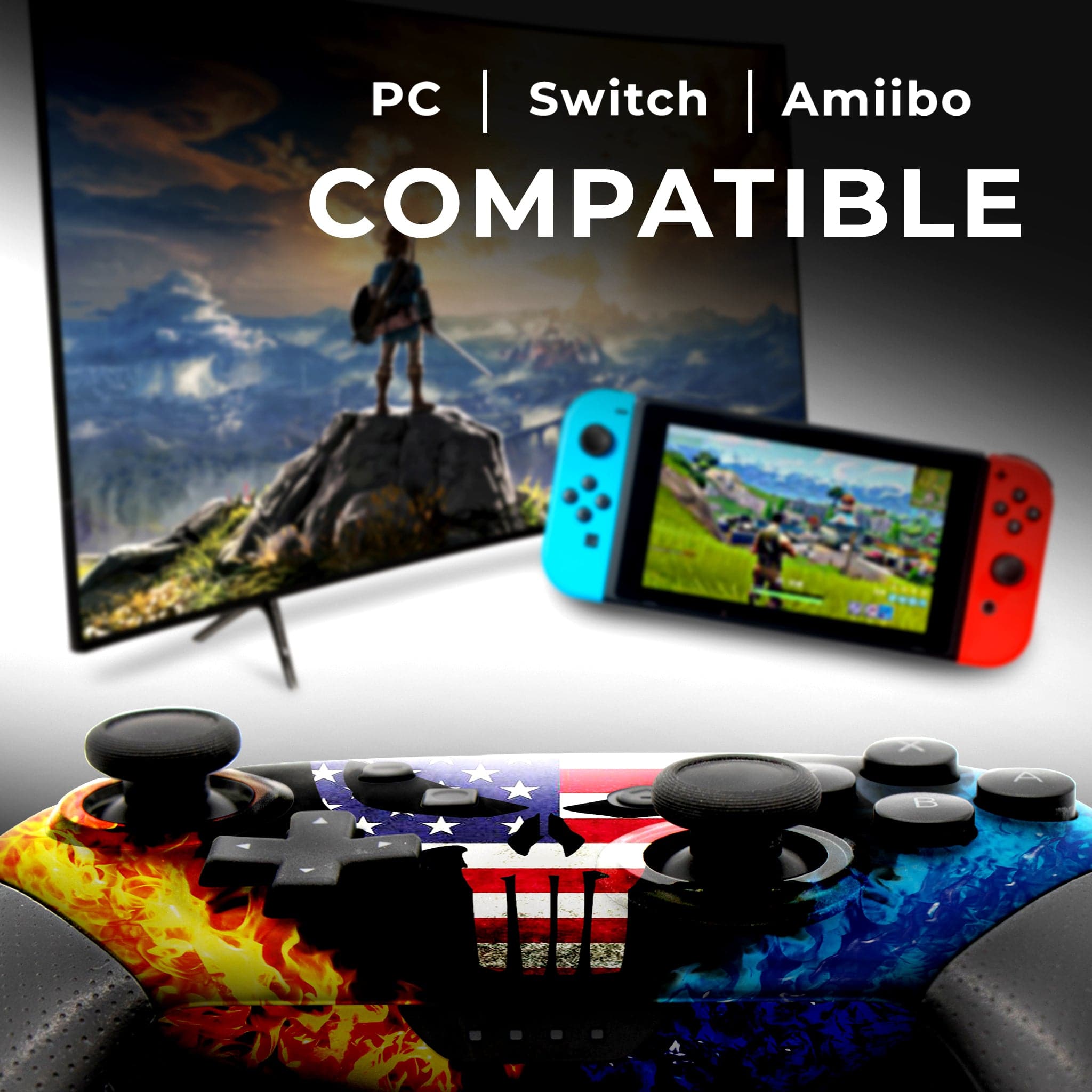 American Punisher Custom Nintendo Switch Pro Controller