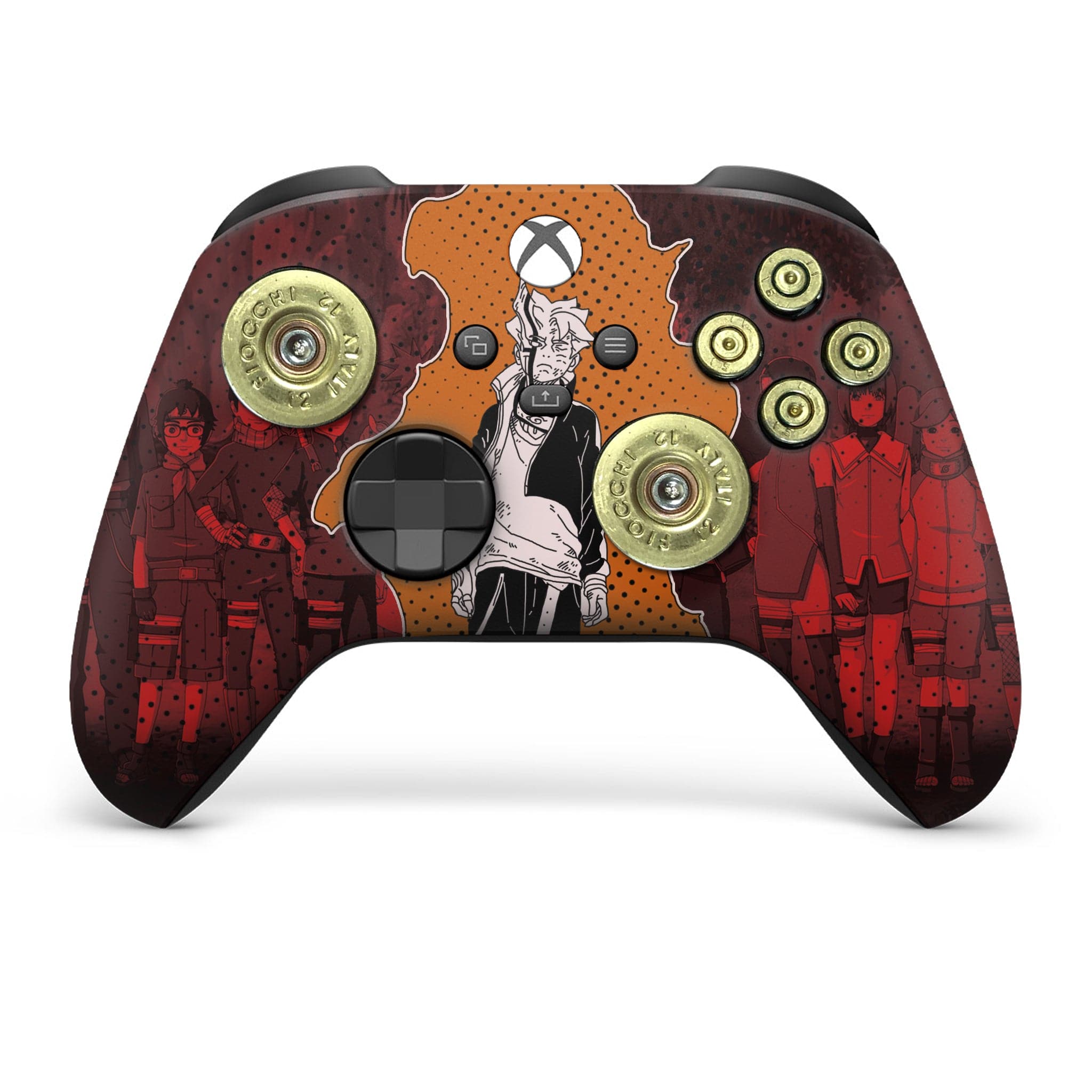 BORUTO inspired x box series x controller with bullet buttons