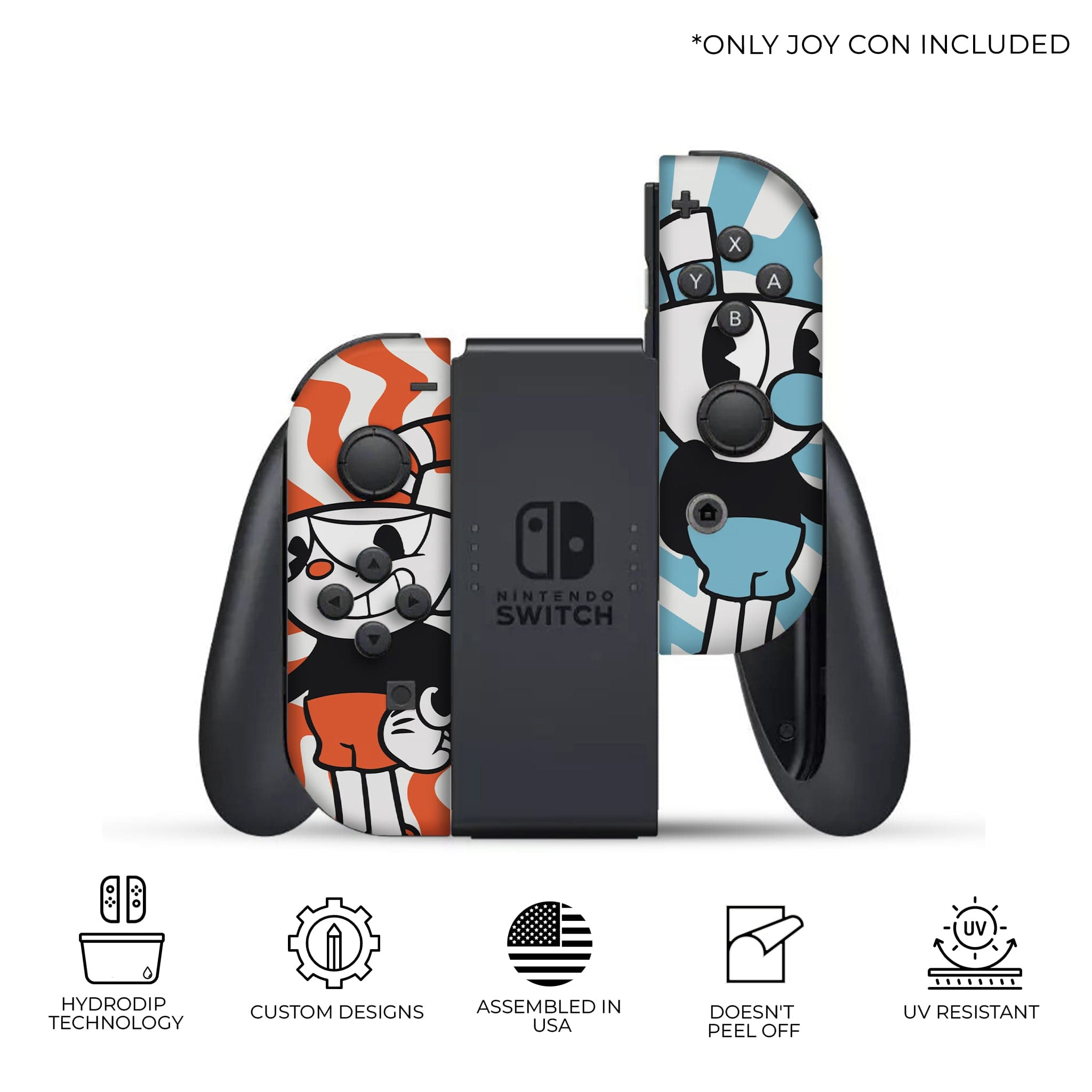 Nintendo Switch Custom Joy Con Controllers - Cuphead