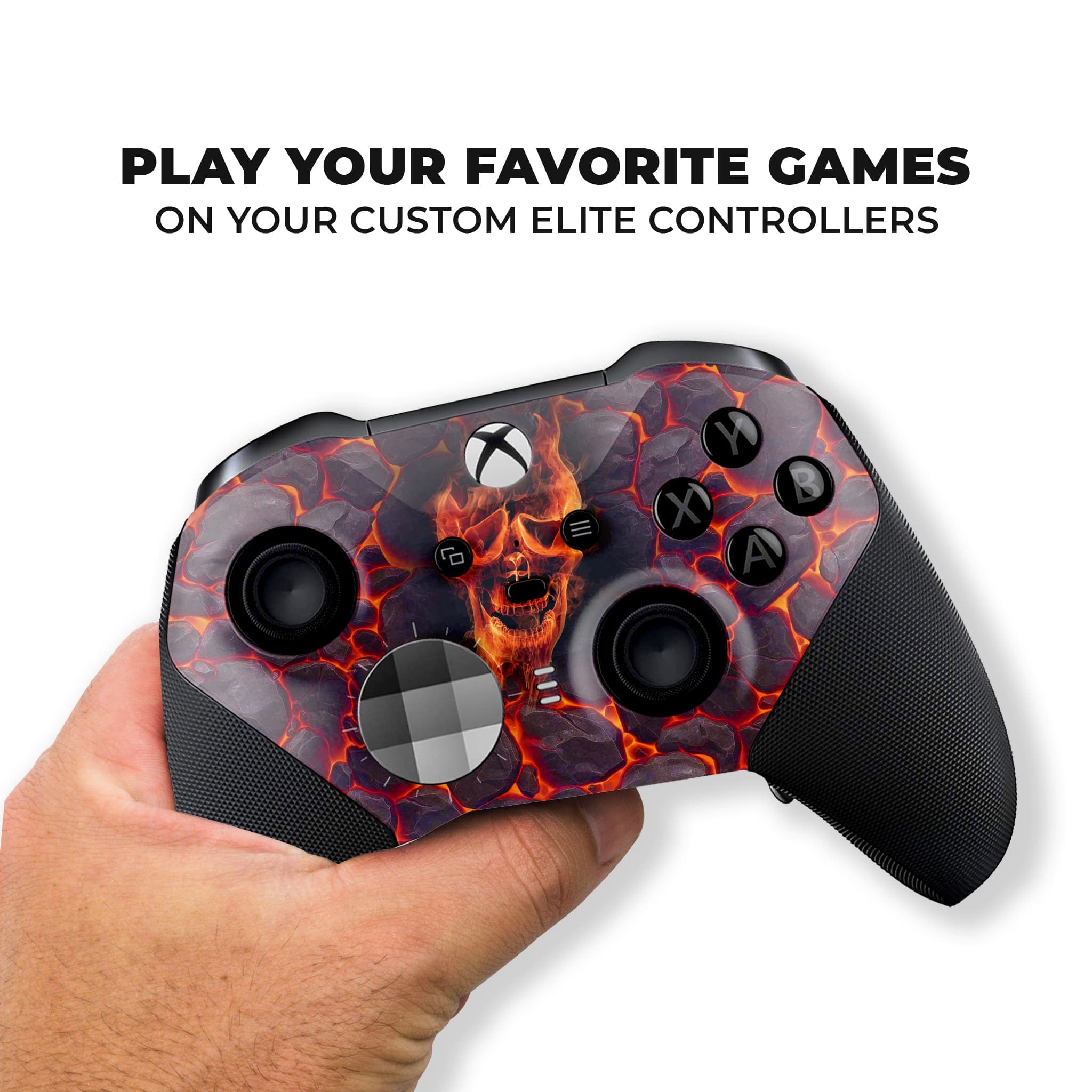 Hellflame Skull Xbox Elite Series 2 Controller - Dream Controller