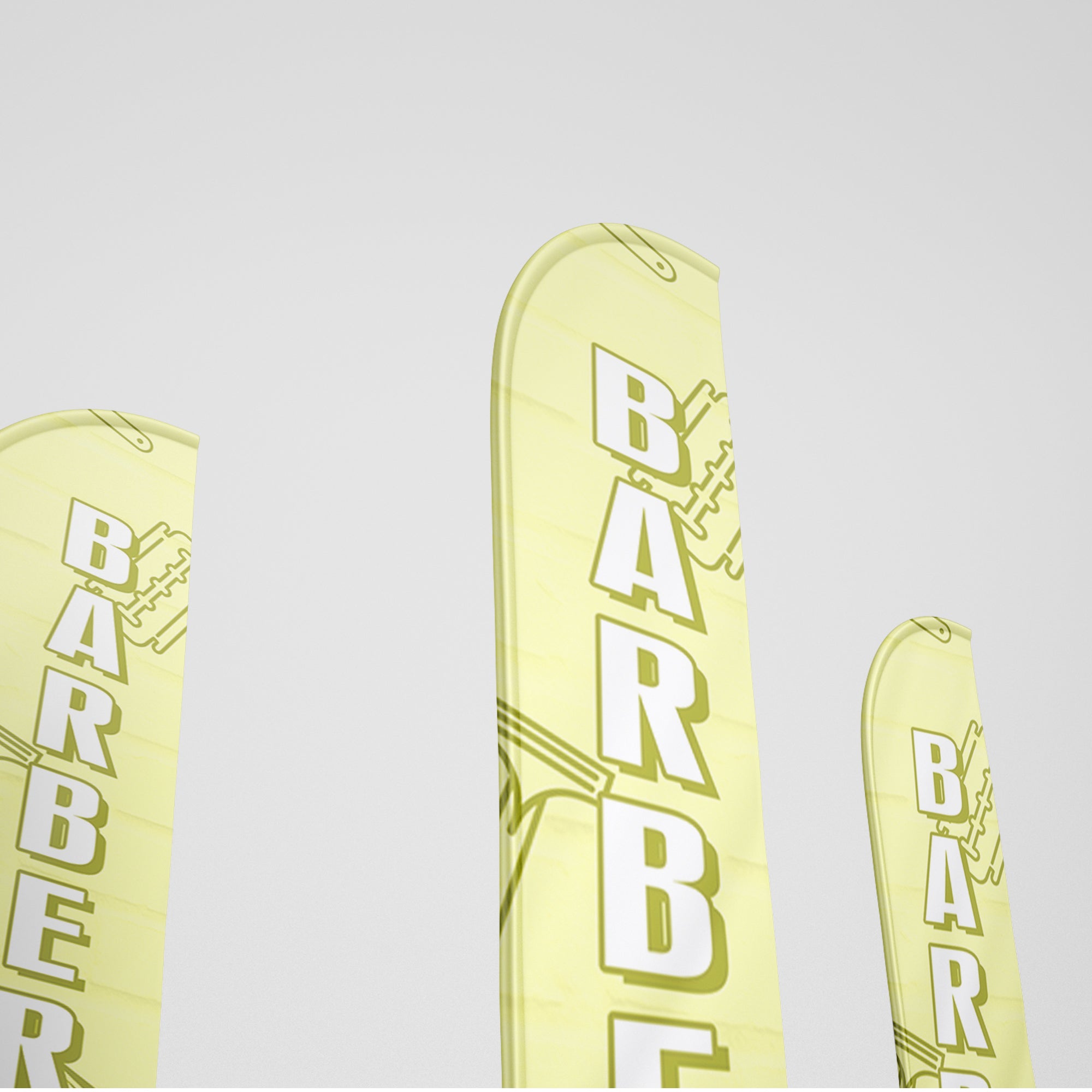 Yellow Barber Feather Flag / Swooper Flag