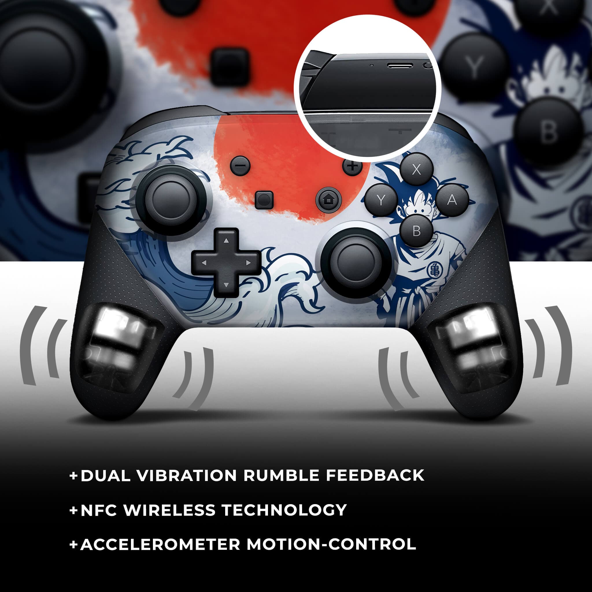 Goku Custom Nintendo Switch Pro Controller