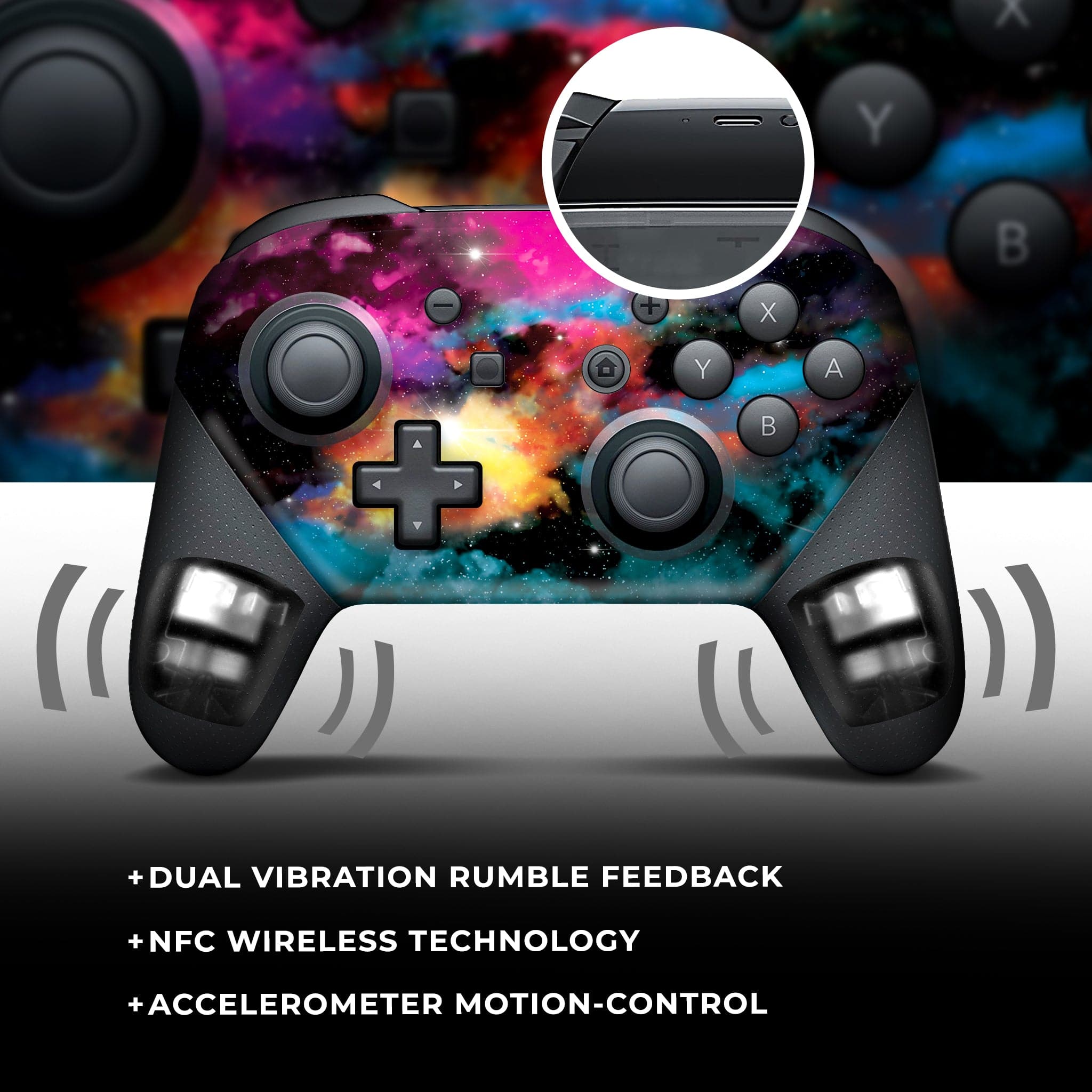 Galaxy Custom Nintendo Switch Pro Controller - Dream Controller