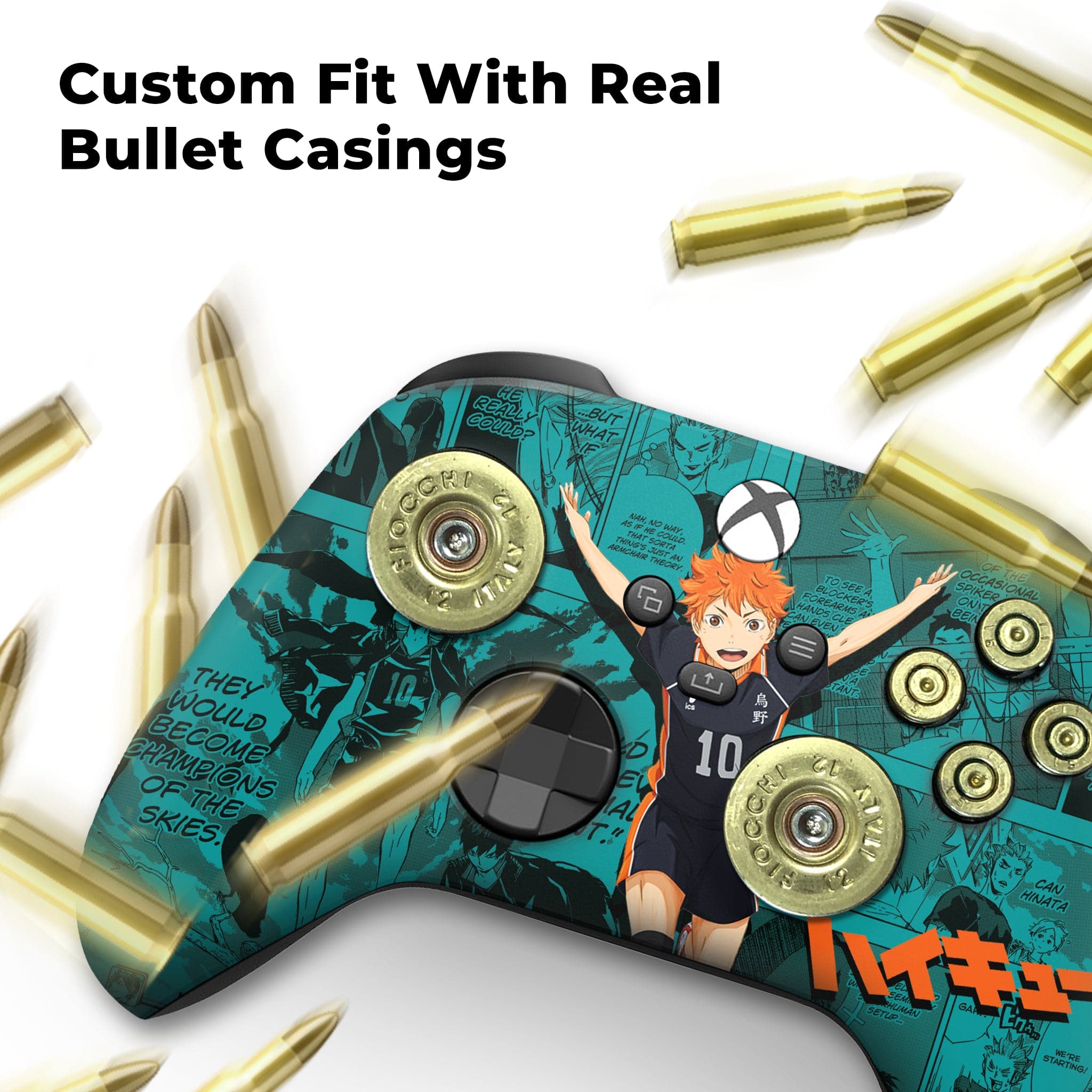 HIAKYU HINATA  inspired xbox x series controller with bullet buttons