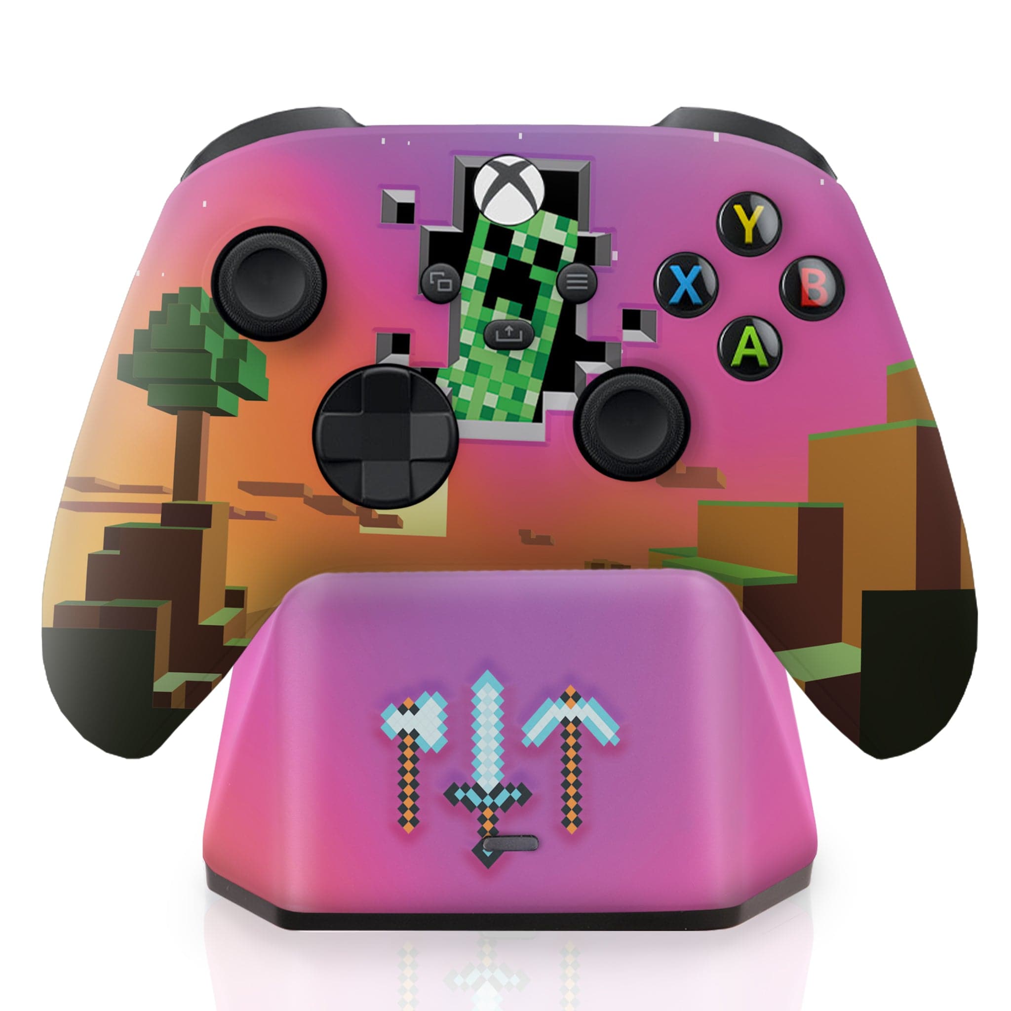 Minecraft World Xbox Series X Controller with Charging Station | New Xbox