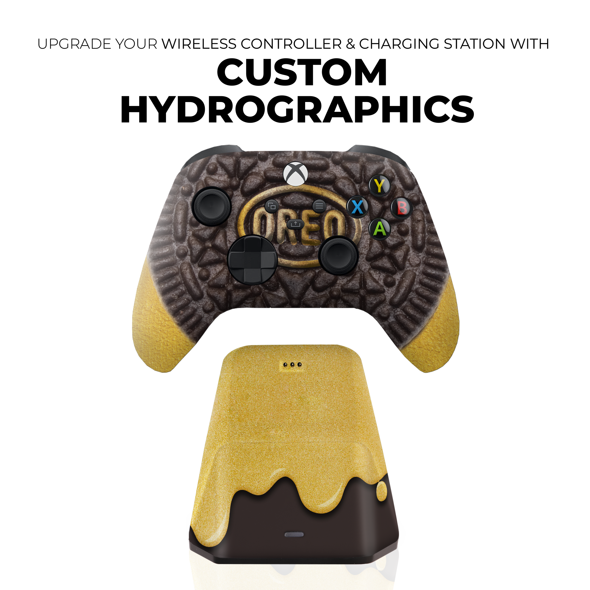 OREO GOLD Xbox Series X Controller with Charging Station | Xbox X Series