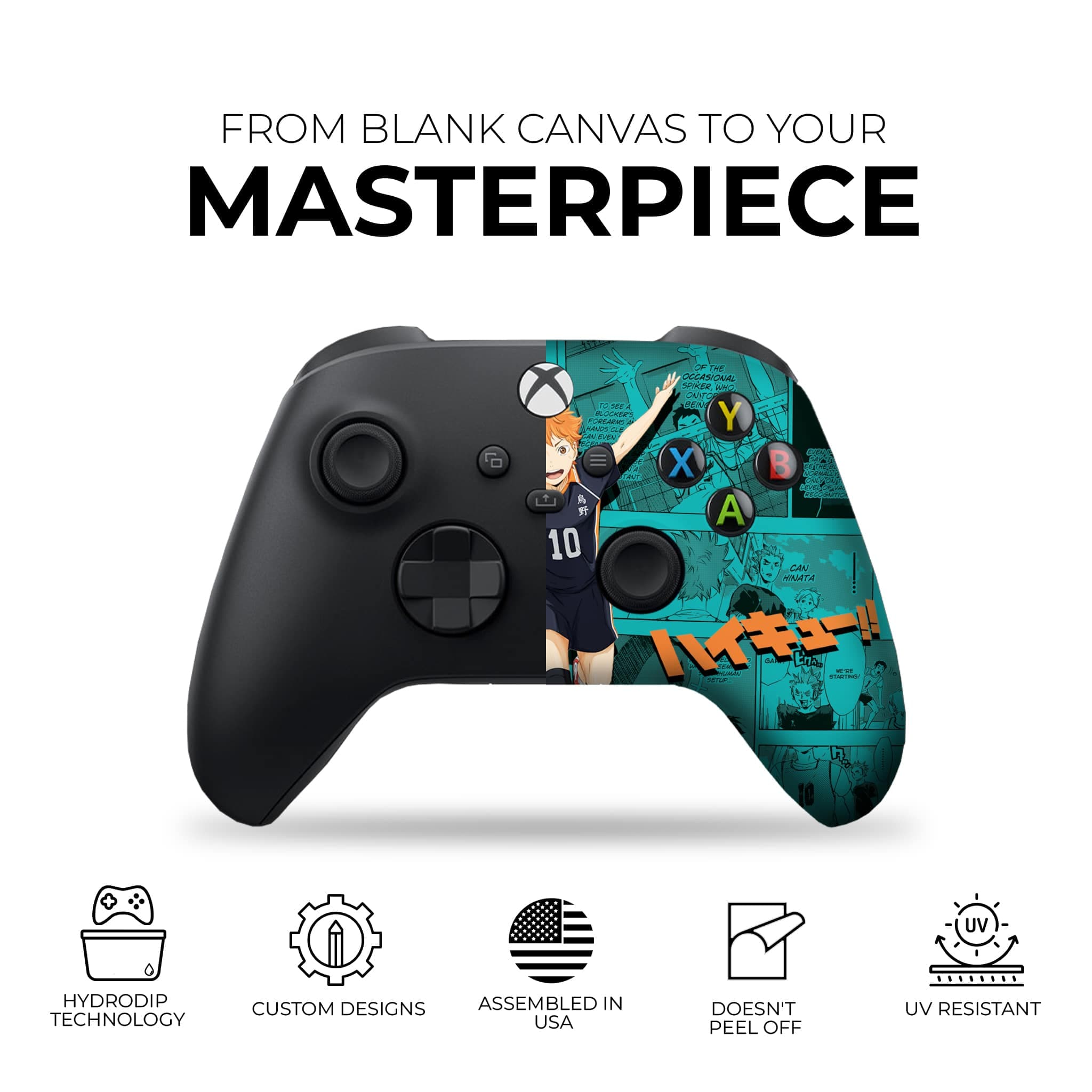Haikyu Hinata Xbox Series X Blue Controller - Dream Controller