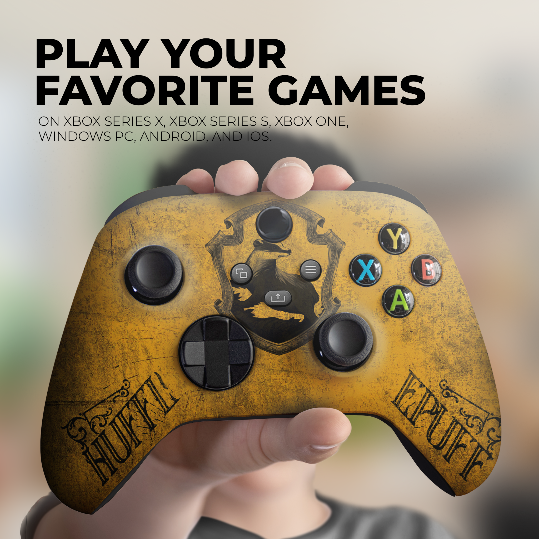 Harry Potter House Crest Hufflepuff Xbox Series X Controller